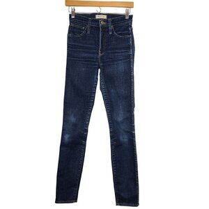 Madewell 10" Skinny Jeans Womens Size 24 High Rise‎ Medium Wash Stretch